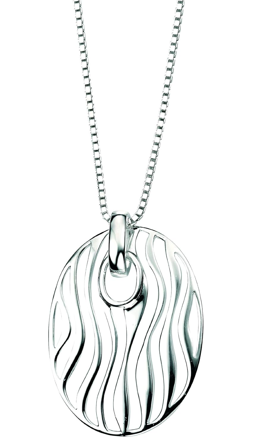 element 标准纯银,女式 " , p3018,波浪开口椭圆形